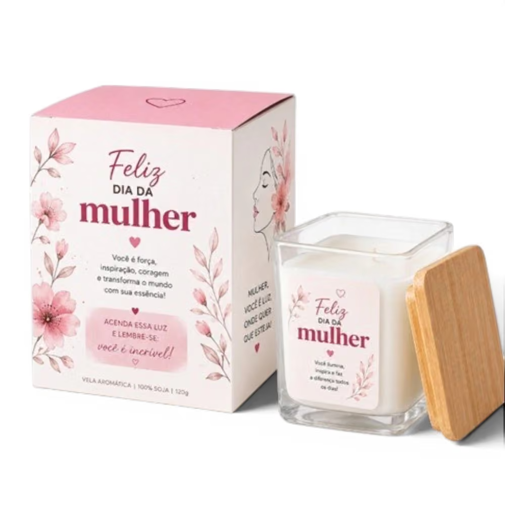 Vela Aromática 50g com Caixa Personalizada